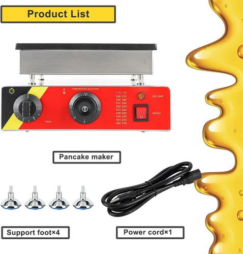 Miniatura 7 de Hanchen Máquina comercial para hacer panqueques, mini panqueques holandesa, máquina eléctrica Dorayaki, máquina para hacer muffins, 25 piezas, doble