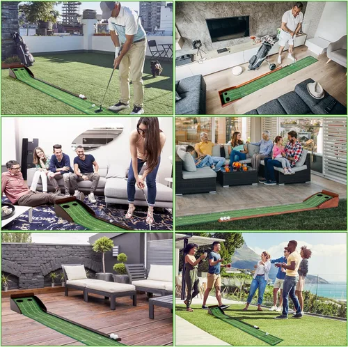 Miniatura 6 de Putting Green Putting Matt para interior Golf Putting Mat - Putting Mat interior con pelota. Mate para práctica de golf, portátil y fácil
