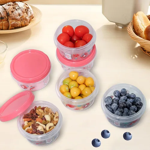 Miniatura 6 de Recipiente pequeño de 8 onzas con tapas, paquete de 6 recipientes apilables para almacenamiento de alimentos, contenedor de plástico reutilizable