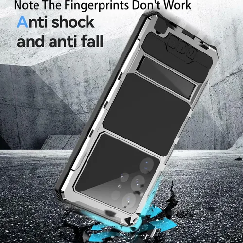 Miniatura 5 de Lunivop Funda para Samsung Galaxy S22 Ultra (6.8 pulgadas), carcasa rígida de metal 2022 para tornillo, protección de lente de pantalla integrada