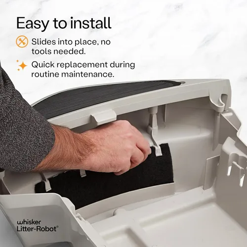 Miniatura 4 de Whisker - 3 filtros de carbono Litter-Robot - Paquete de 6 filtros de caja de arena, diseñado para robot de basura, absorbe olores y controla