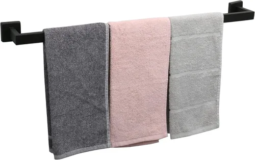 Miniatura 14 de TocTen Toallero de Baño - Base Cuadrada Engrosada SUS304 Barra de Toallas de Acero Inoxidable para Baño, Accesorios de Baño Varilla de Toallas