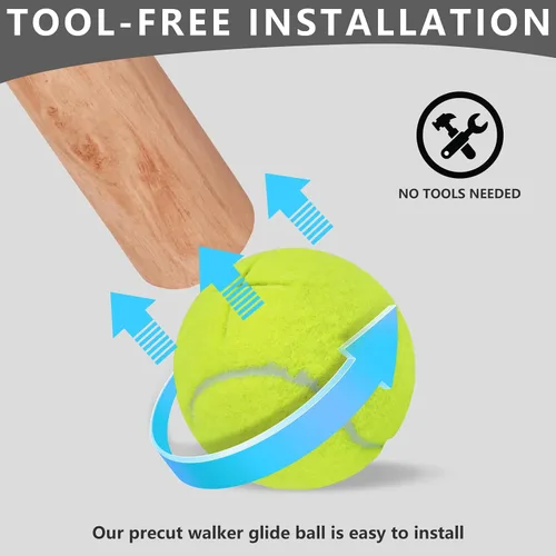 Miniatura 4 de Magicorange Paquete de 120 pelotas de tenis precortadas a granel para sillas, pelotas de tenis de 2.5 pulgadas, fundas para patas de sillas
