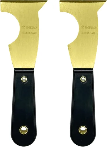 Miniatura 11 de WEDO Cuchillo de masilla de latón de 1-1/4 pulgadas, raspador de pintura, cuchillo de espiga, raspador de papel tapiz, herramienta de pintores