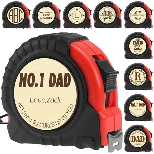 Miniatura 21 de Cinta métrica personalizada grabada para papá, 10 pies, nombre personalizado, foto, regalos para el día del padre, abuelo, hombres, herramienta