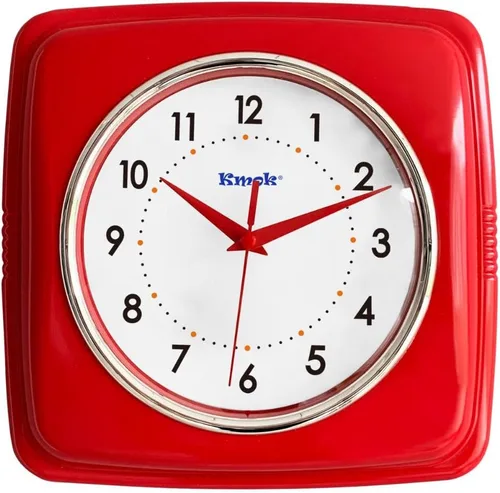 Miniatura 9 de Reloj de pared cuadrado retro de 9 pulgadas, funciona con pilas, reloj decorativo silencioso sin tictac para el hogar, oficina, cocina, dormitorio