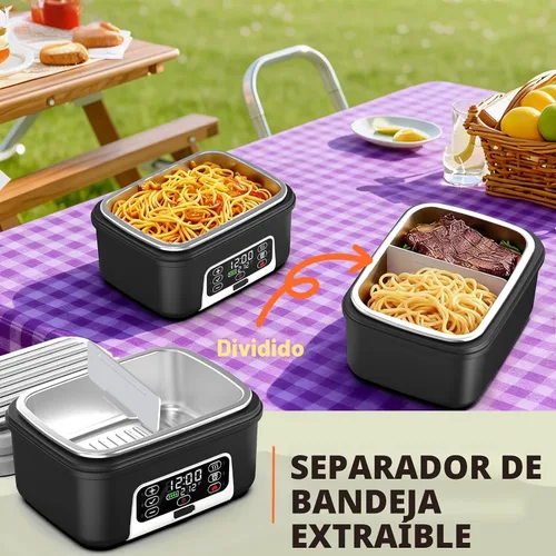 Miniatura 5 de Lonchera eléctrica inalámbrica XL de 6.3 tazas para adultos, 20000 mAh recargable alimentada por batería inteligente para hombres y mujeres