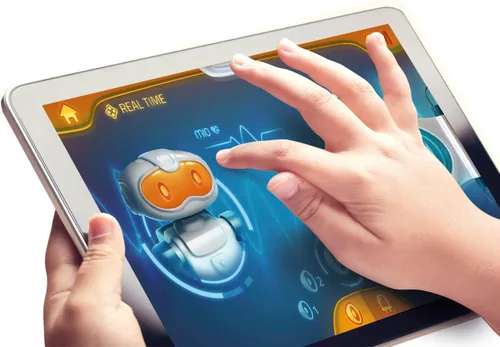 Miniatura 5 de Clementoni - Science & Play Mio Robot: Robot interactivo de aprendizaje STEM con aplicación, evitación de obstáculos y función de dibujo