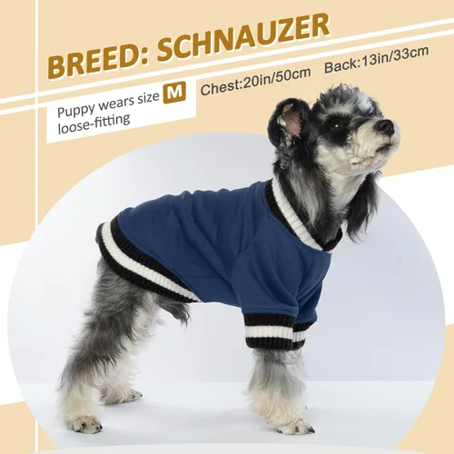 Miniatura 3 de FUAMEY Sudadera con capucha para perro - Suéter de forro polar para mascotas cálido de invierno, suave, lindo suéter azul para perrito, niño o niña