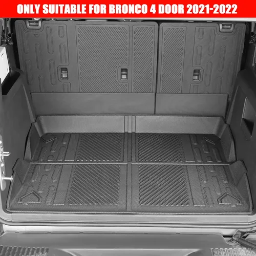 Miniatura 4 de Mabett Alfombrillas interiores para Ford Bronco, accesorios de 4 puertas 2021 2022 2023 2024 2025 alfombrillas de piso para asiento trasero y forro
