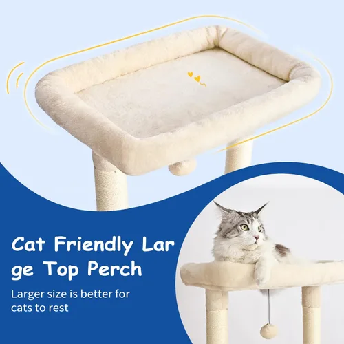 Miniatura 3 de Cat Craft Cat Tree - Torre para gatos de 63 pulgadas para gatos de interior, árbol de gato de varios niveles para gatos grandes, 20 libras + torre