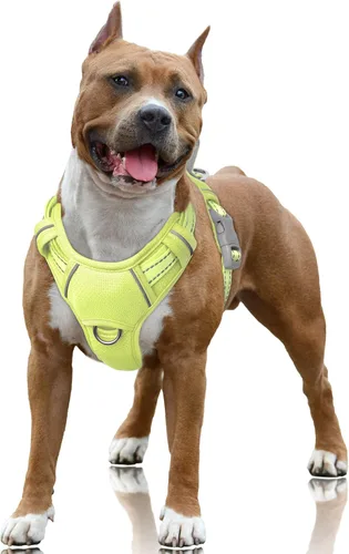Miniatura 35 de BARKBAY Arnés para Perro Sin Tirones Talla Grande Arnés Reflectante para Perro con Clip Frontal y Asa de Control Fácil para Caminar Entrenar Correr