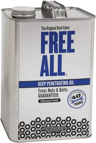 Free All Rust Eater - Aceite de penetración profunda de 1 galón, afloja pernos oxidados, tuercas, conexiones de tuberías y cerraduras, removedor de