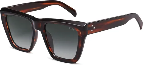 Miniatura 34 de SOJOS Fashion Oversized Square Cat Eye Polarized Sunglasses for Women Trendy Cateye Style Womens Sunglasses SJ2179