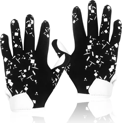 Miniatura 21 de Guantes de receptor de fútbol americano para niños - Agarre de silicona antideslizante y parte trasera de licra transpirable para un mejor control