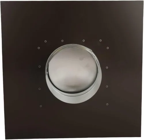 Miniatura 2 de Rejilla de ventilación de techo pintada con cuello de ganso con extensión (4 pulgadas, negro)