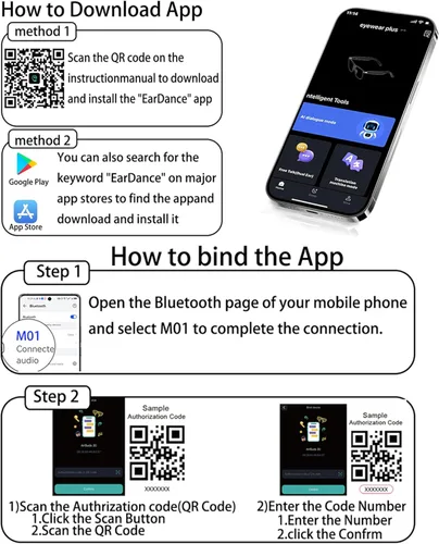 Miniatura 9 de Lentes inteligentes AI, lentes Bluetooth 5.3 para hombres y mujeres, gafas de traducción con 164 idiomas, lente física que cambia