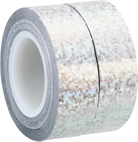 Miniatura 9 de PATIKIL Cinta brillante con purpurina de 0.591 in x 16.4 ft, paquete de 2 cintas adhesivas holográficas decorativas para manualidades, álbumes