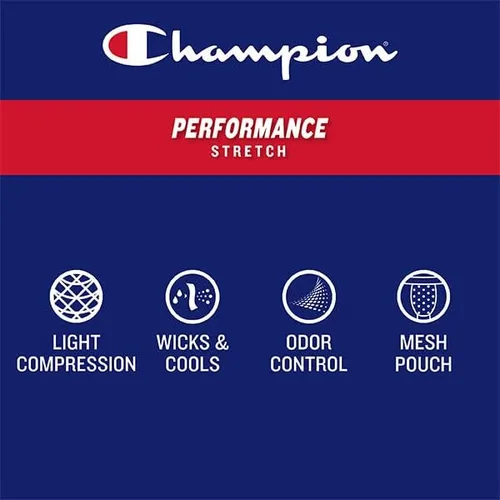 Miniatura 6 de Champion Men's Cotton Moisture-Wicking Performance Stretch Boxer Briefs, 3-Pack
