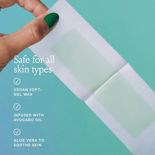 Miniatura 4 de Kit de Cera Billie - Cuerpo y Axilas - Fácil y Conveniente - Sin Calor - Hecho con Aloe y Aceite de Aguacate - Soft-Gel Vegano - 36 tiras de cera