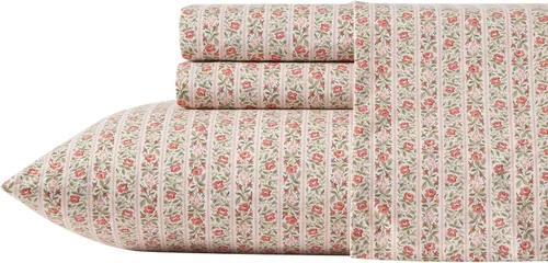 Miniatura 31 de Laura Ashley - Sábanas King, Juego de Ropa de Cama de Percal de Algodón, Ligero y Transpirable para el Hogar (Emogene Naranja Quemado, King)