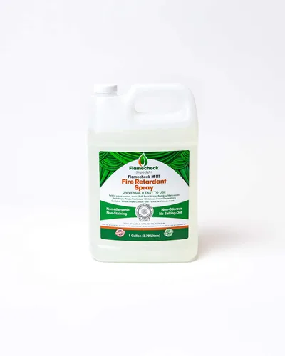 Miniatura 3 de Flamecheck M-111 Spray ignífugo (cuarto de galón) Clase A, no tóxico y fácil de usar en tela, madera, cortinas de escenario y otras superficies