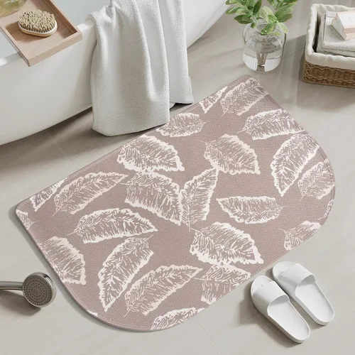 YDKGL Alfombra de baño de medio círculo, alfombras de baño finas para debajo de la puerta, de secado rápido, antideslizante, lavable, con respaldo