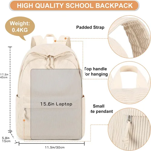 Miniatura 3 de BTOOP Mochila Escolar para Adolescentes Grande de Cordura, Mochila Ligera para Niñas y Niños, Mochila Casual para Escuela Secundaria y Universidad