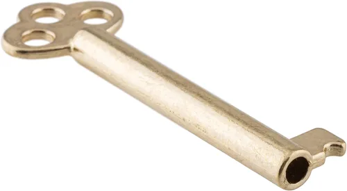 Miniatura 2 de Llave de esqueleto chapada en latón para gabinete, puertas de reloj de abuelo, cajones de aparador - Reemplazo de llave de barril hueco - Llaves