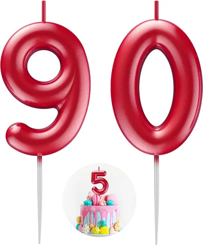 Miniatura 127 de Velas número 2 arcoíris con número 3D de feliz cumpleaños para decoración de fiesta de pastel de cumpleaños, suministros de celebración