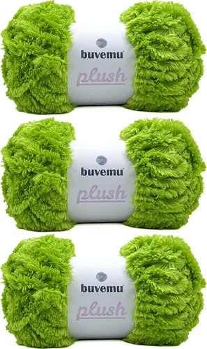 Miniatura 7 de Hilo de Pelo Sintético Super Suave y Grueso, Súper Suave y Esponjoso para Tejer, Crochet y Manualidades, 100 Gramos (3.53 Onzas) 109 Yardas