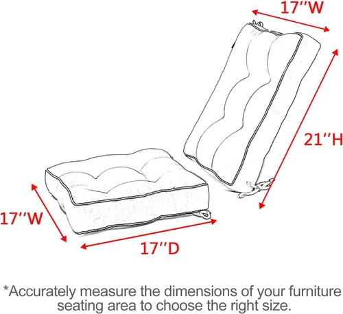 Miniatura 2 de Juego de cojines para silla mecedora Favoyard, cojines para mecedora interior y exterior, juego de cojines de asiento resistentes al agua para Beige