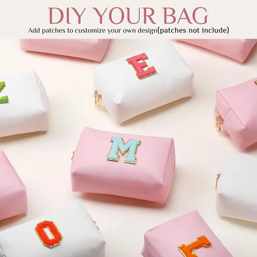 Miniatura 4 de Bolsas de cosméticos a granel de piel sintética para maquillaje, bolsa pequeña, bolsa de aseo de bricolaje, bolsa de aseo personal, organizador