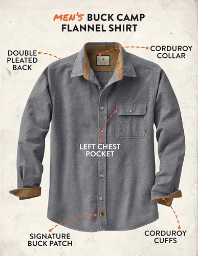 Miniatura 5 de Legendary Whitetails Buck Camp - Camisa de franela para hombre