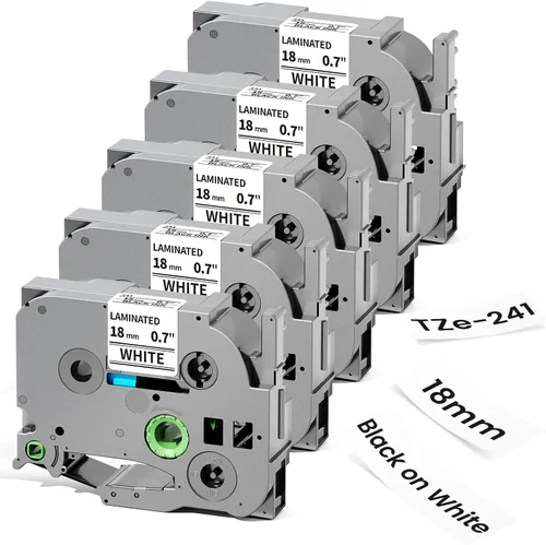 Miniatura 17 de Labelife Paquete de 5 cintas TZe TZ de 0.47 pulgadas laminadas transparentes TZe-131 de repuesto para Brother Label Maker Tape Clear TZe131 TZ-131