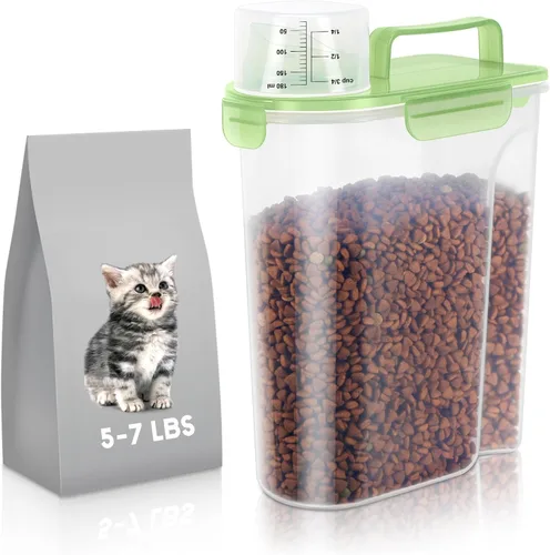 Miniatura 28 de LEAWALK Recipiente hermético de almacenamiento de alimentos para perros y gatos de 5 libras con boquilla grande mejorada, sin BPA, recipientes
