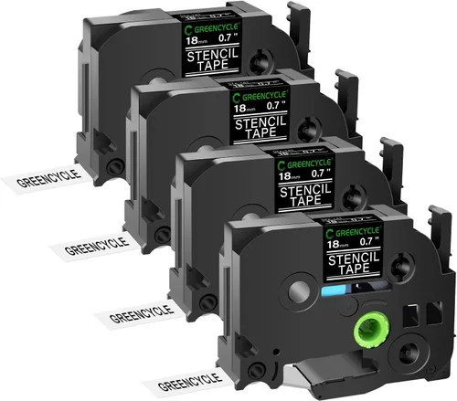 Miniatura 18 de GREENCYCLE Compatible con Brother STE 161 1-1/2" 1.417 in solución móvil Stencil Etch cinta de etiquetas para PT-3600, PT-530, PT-550, PT-9200DX