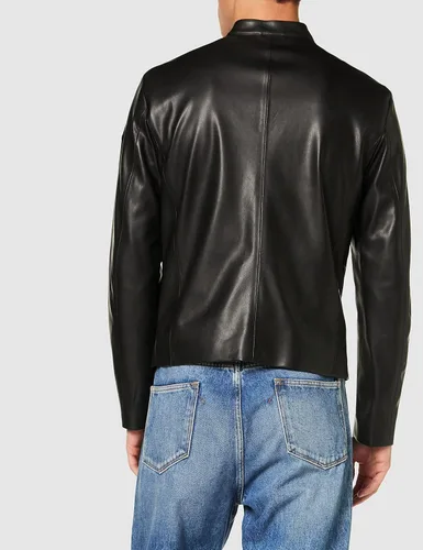 Miniatura 4 de AX ARMANI EXCHANGE Men's Fitted Full Zip Eco Leather Jacket