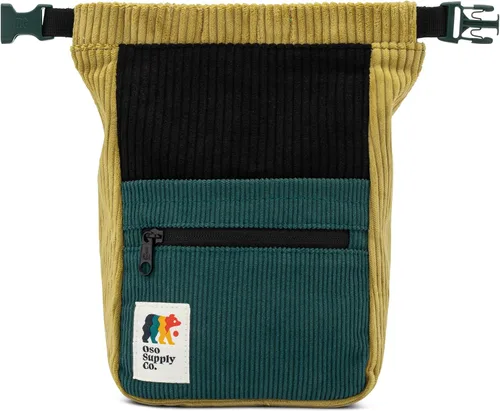 Miniatura 6 de Oso Supply Co - Cubo boulder de pana retro, bolsa de tiza independiente de gran tamaño para escalada en roca, cierre magnético enrollable, bucles