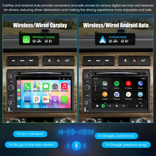 Miniatura 2 de Radio de coche con DVD/CD para Ford F150/F250/F350 2004-2014, pantalla táctil IPS de 7 pulgadas, estéreo para automóvil con CarPlay inalámbrico