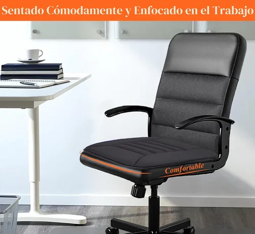 Miniatura 3 de kingphenix Cojín de asiento de coche con espuma viscoelástica de 1.2 pulgadas, cojín de asiento para coche y silla de oficina (negro)