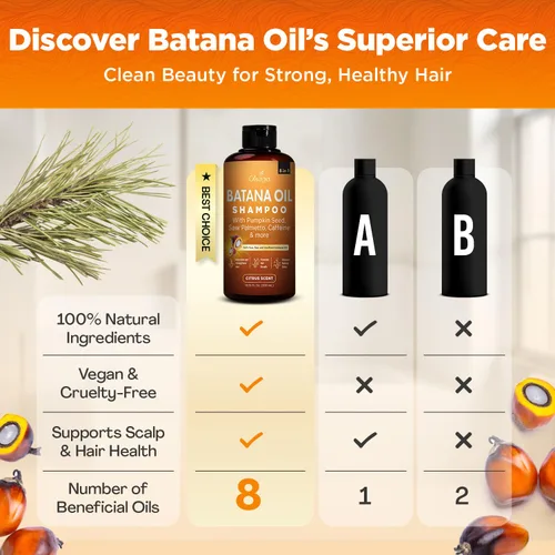 Miniatura 5 de Paquete de aceite de batana líquido y champú, aceite de batana hondureño 100% puro sin refinar con semillas de romero, ricino y calabaza + champú 8