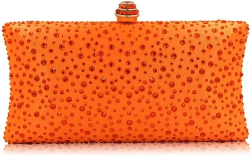 Miniatura 21 de Simcat Bolso de mano de noche con diamantes de imitación para mujer, bolso de fiesta de graduación, boda, novia, fiesta, bolsa de mano con cadena