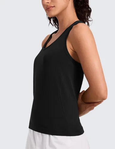 Miniatura 4 de CRZ YOGA - Camisetas sin mangas con espalda cruzada para mujer - Camisetas atléticas para gimnasio, para correr, sin mangas, transpirables