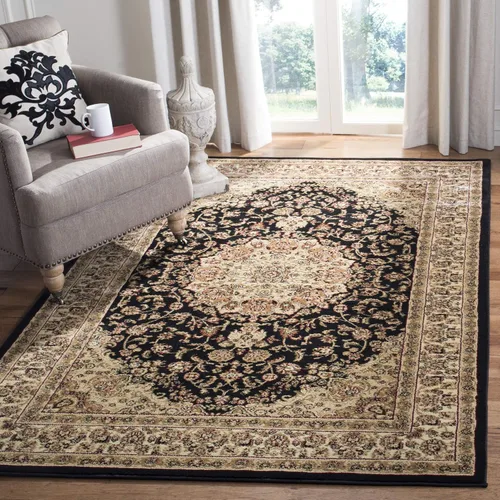 Miniatura 12 de SAFAVIEH Lyndhurst Collection - Alfombra de área de 8 x 11 pies, diseño tradicional de medallón oriental tradicional, no desprende pelusa y de fácil