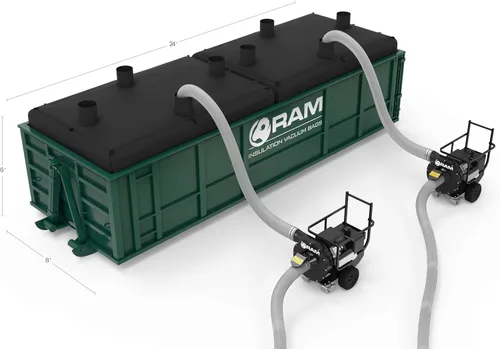 Miniatura 4 de (2 bolsas) RAM PRO-17YD+ DUMP TRAILER o DUMPSTER Bolsa aislante al vacío – Capacidad para 540 CF por bolsa, la bolsa NWP más grande de los Estados