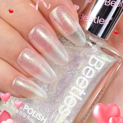 Miniatura 21 de Beetles Pearl - Esmalte de uñas natural iluminador, corrector de uñas de secado rápido, fortalecedor de uñas y tratamiento de crecimiento para uñas