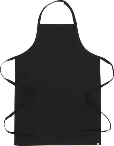 Miniatura 4 de Chef Works Delantal con pechera unisex sin bolsillos, Negro