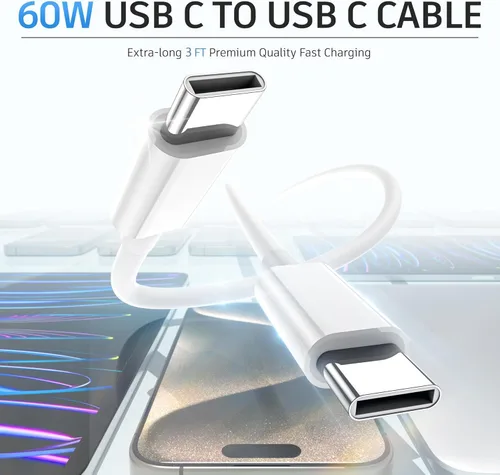 Miniatura 4 de Paquete de 2 cargadores rápidos USB C para iPad Pro 13 (M4)/iPad Pro 12.9/11 en 2025-2018, iPad Air 6th (M2)/5th/4 10.9 pulgadas, iPad 11/10/Mini