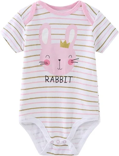 Miniatura 15 de Kiddiezoom Body unisex de manga corta para bebé, paquete de 5